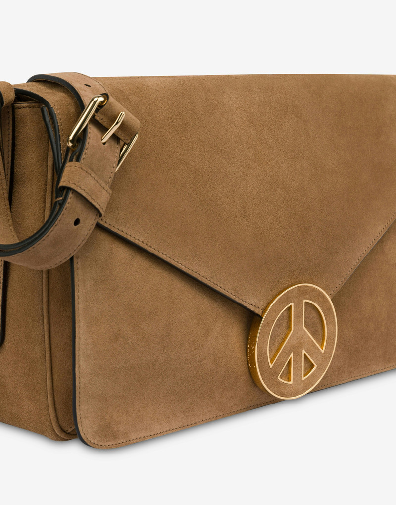 SHOULDER BAG IN SPLIT LEATHER PEACE & SOFT 4