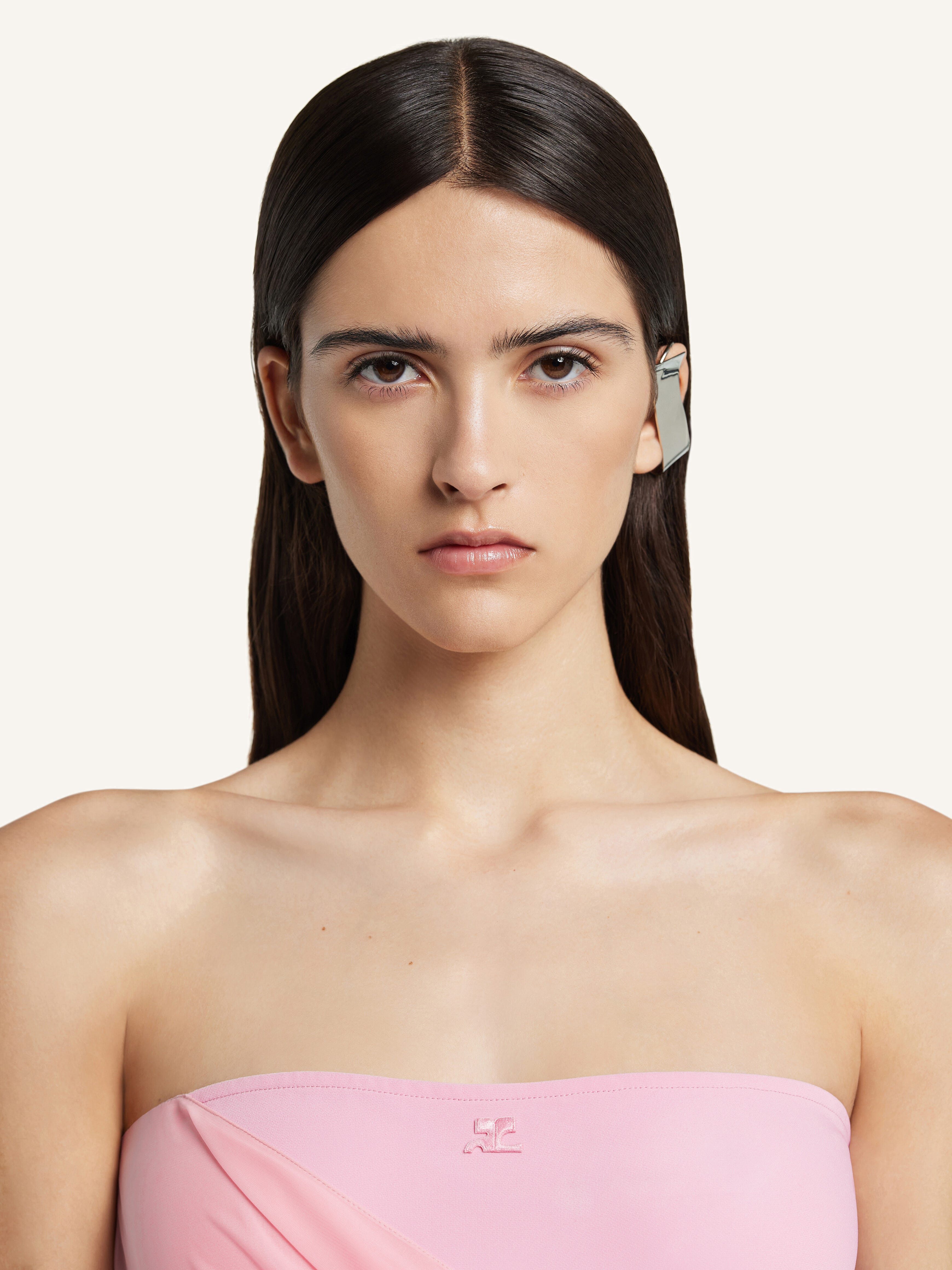 DRAPED JERSEY BUSTIER DRESS - 5