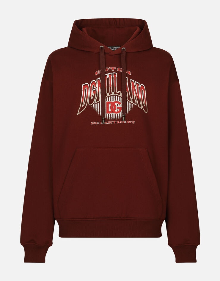 Jersey hoodie with DG logo print - 1