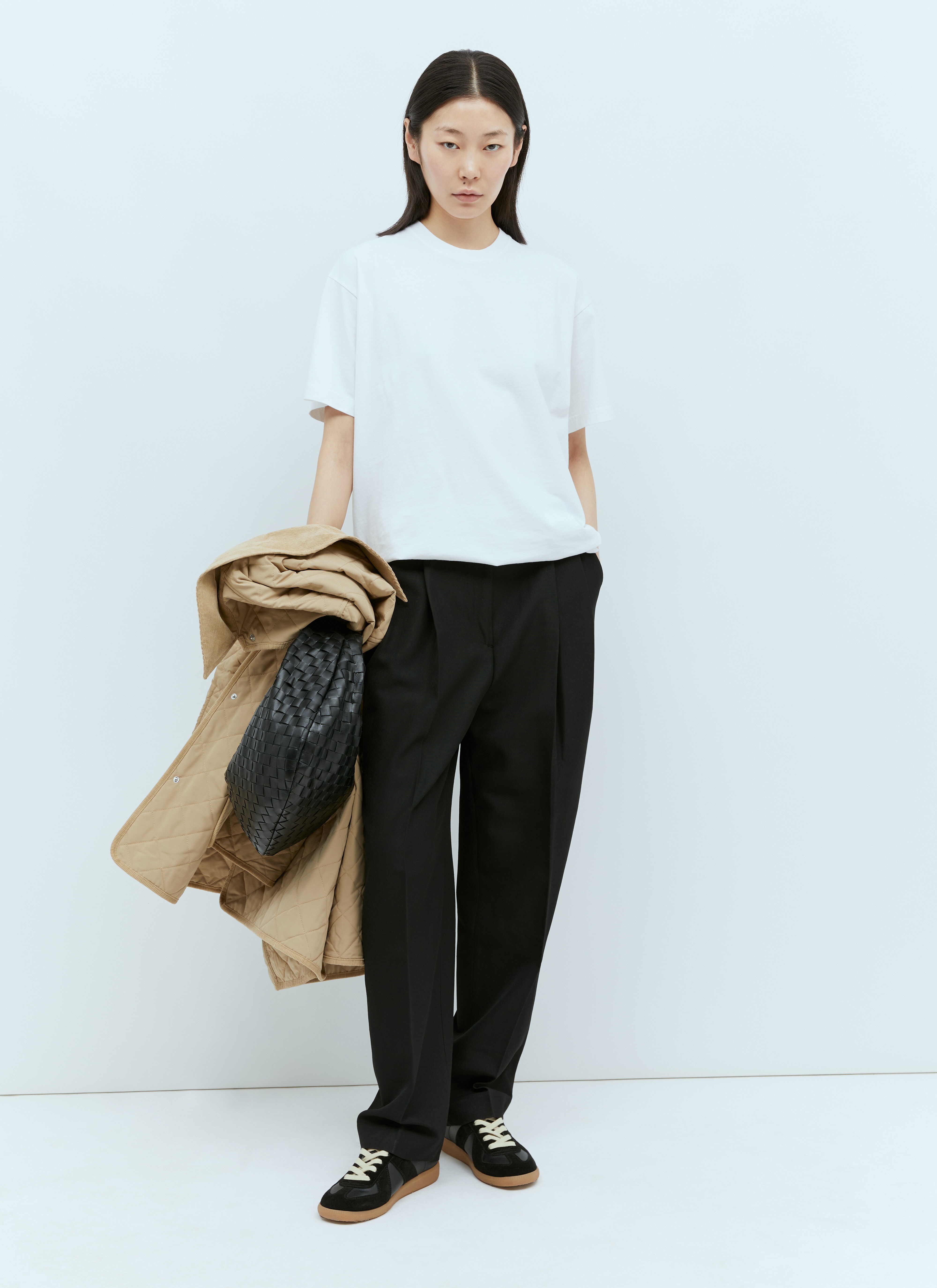 Double-Pleated Tailored Pants - 2