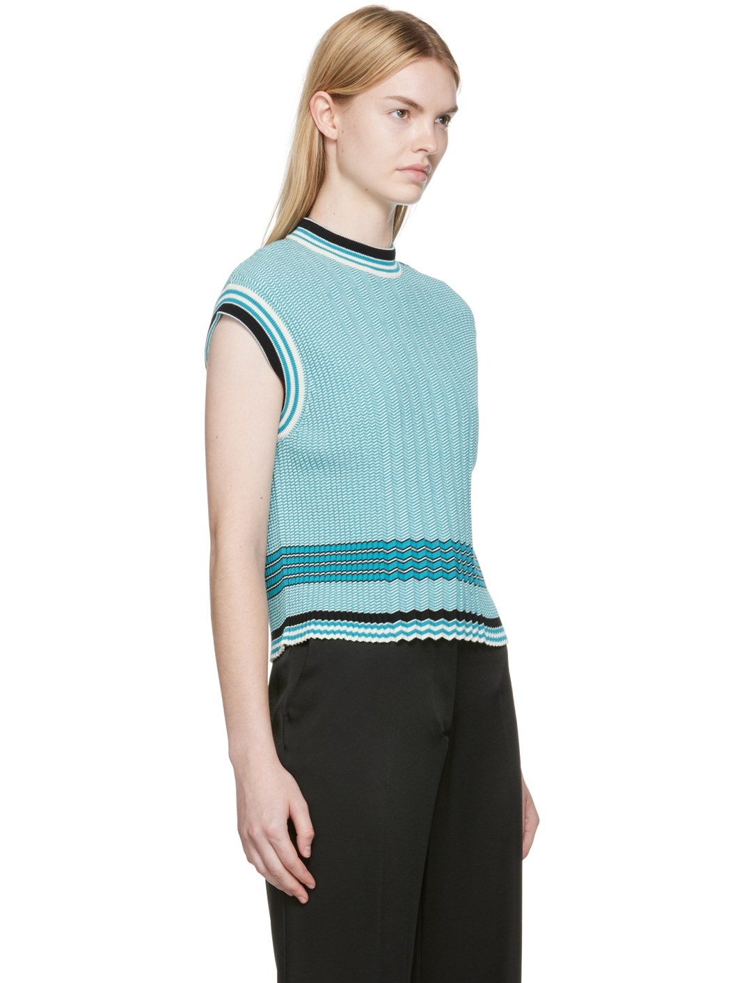 Blue Rib Sweater - 2