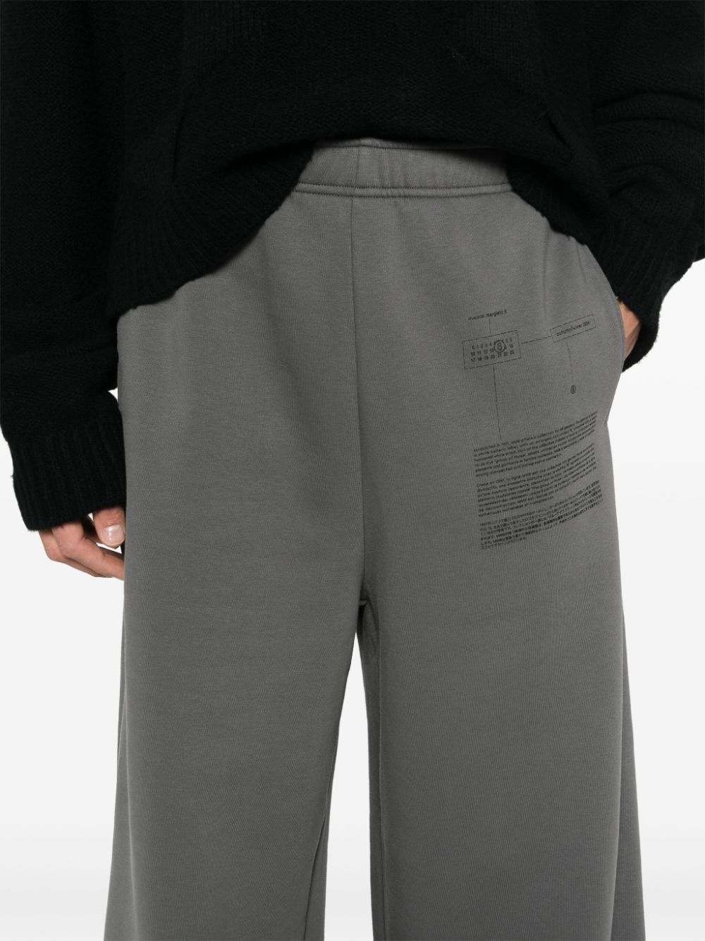 numbers-motif track pants - 5