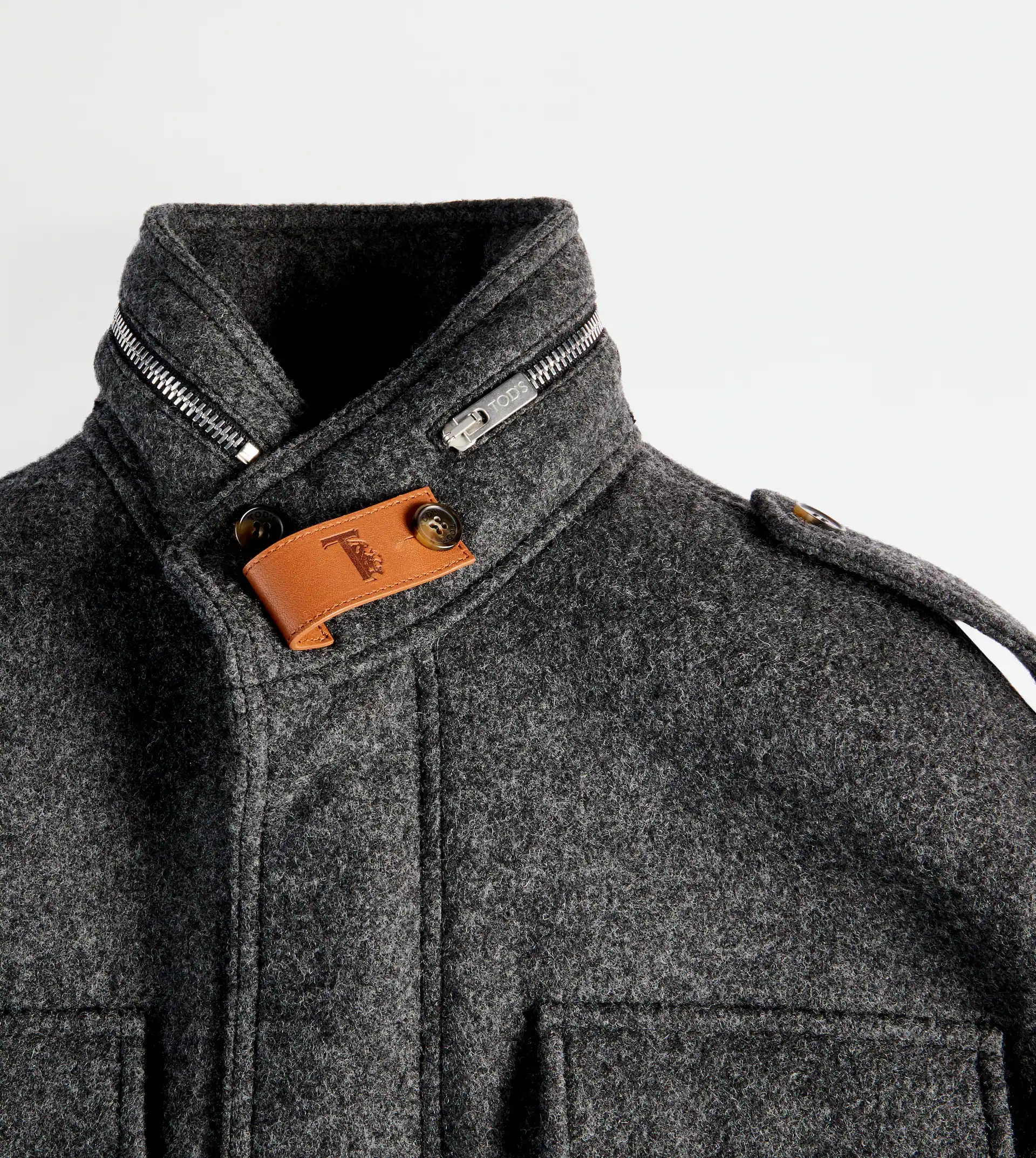 TOD'S OVER FIELD JACKET - GREY - 6