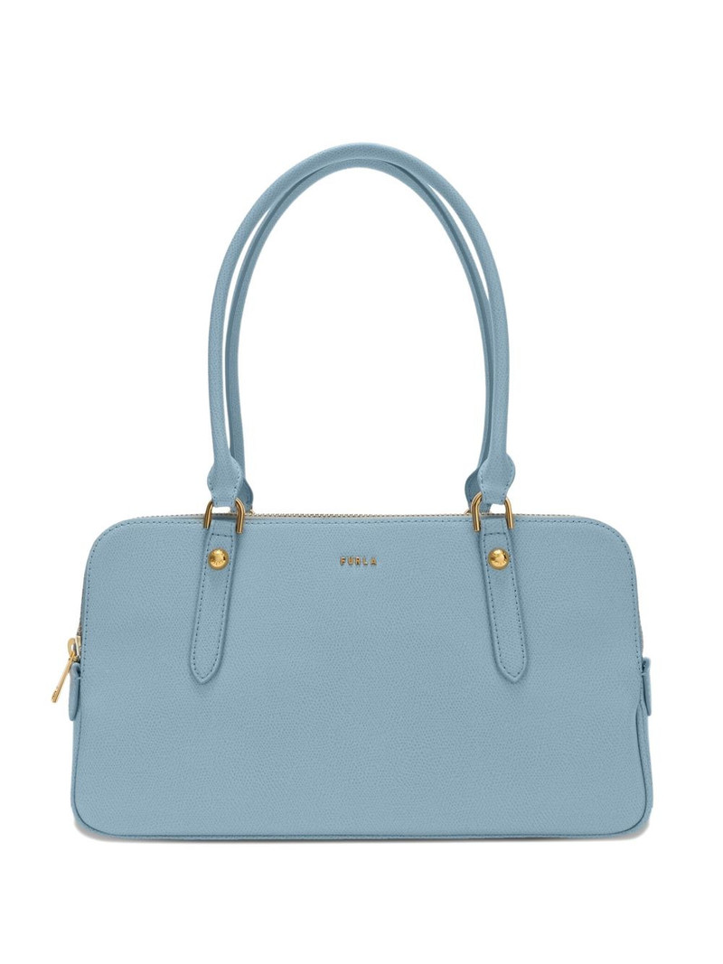 medium Boston zip leather tote bag 1