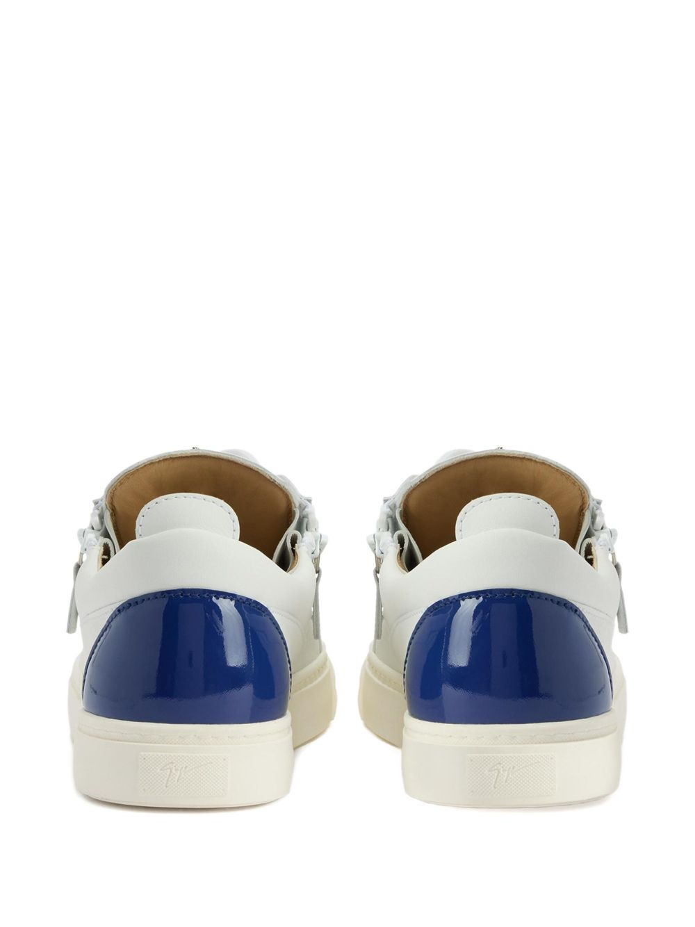 Frankie zip-detail leather trainers - 3