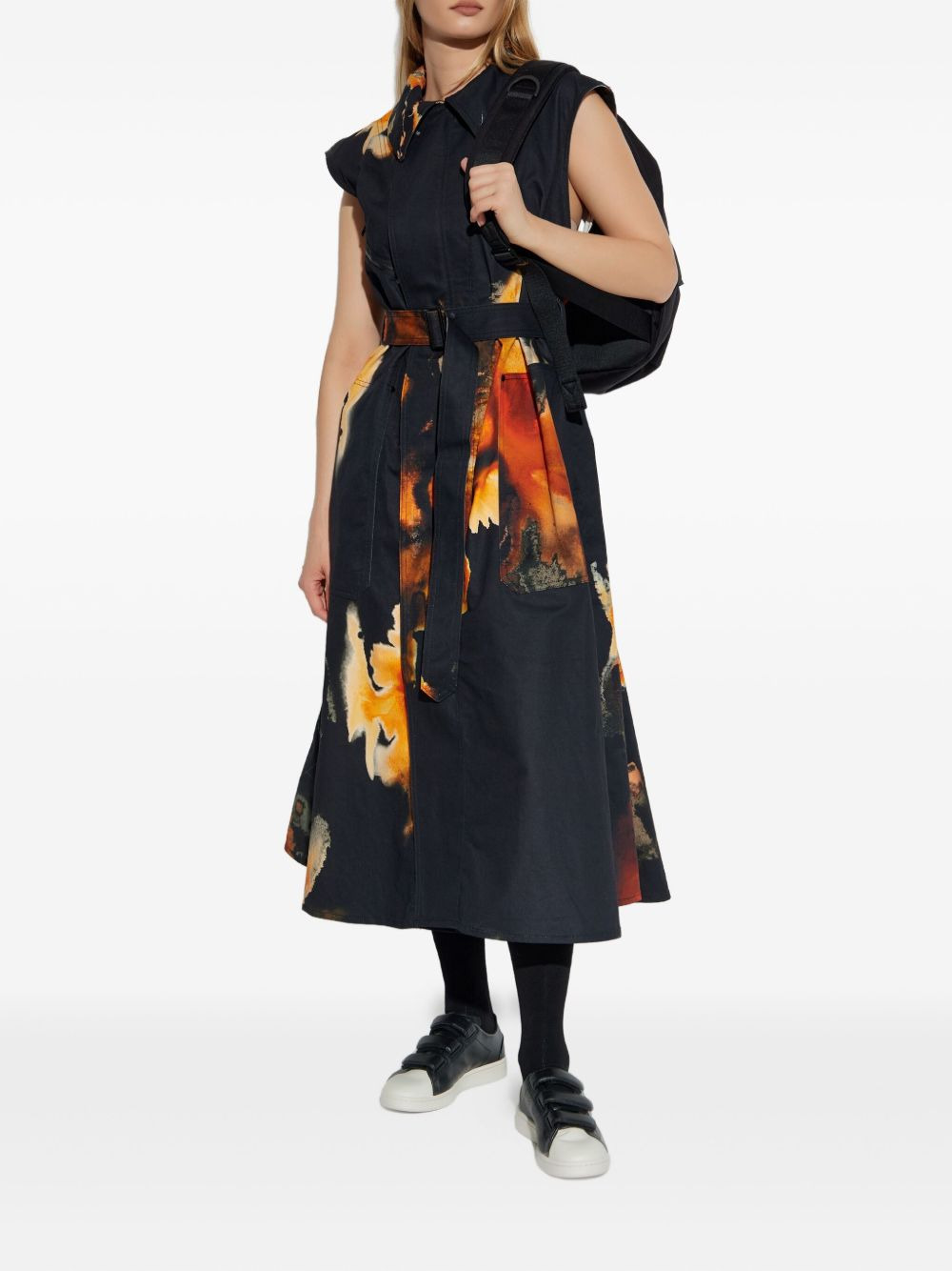 print belted dress - 3