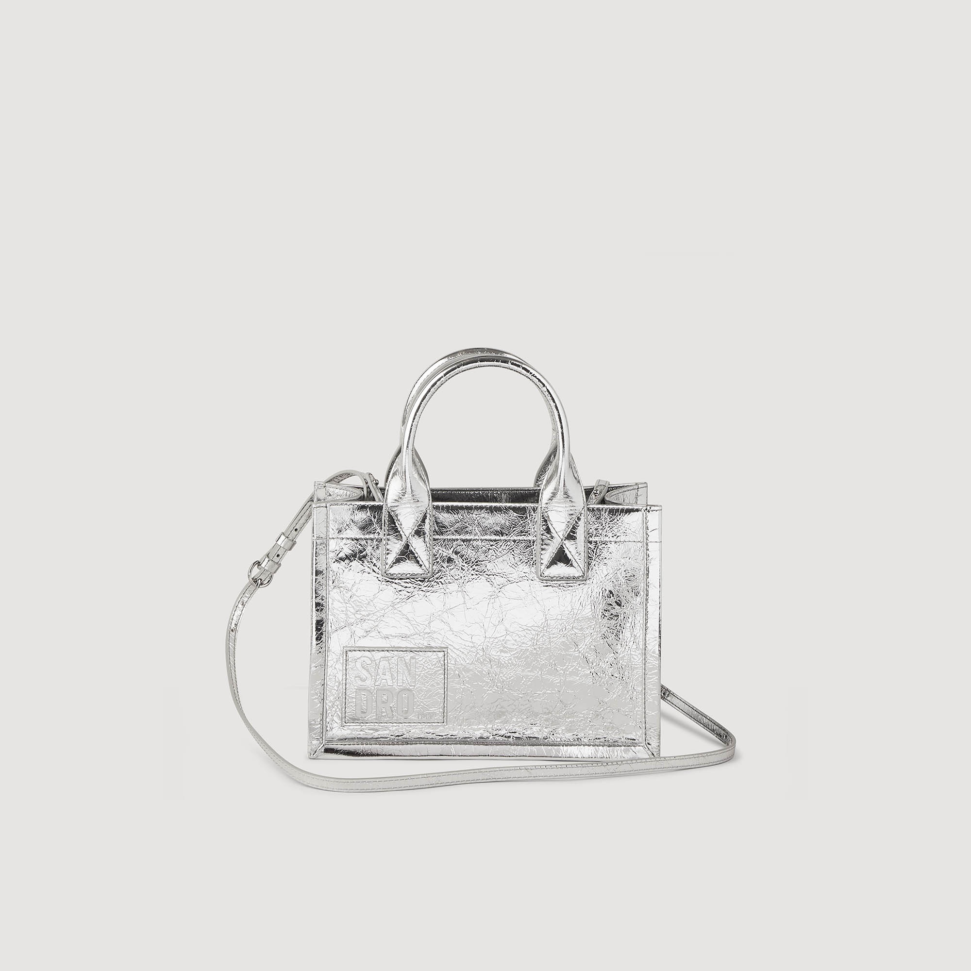 Kasbah small metallic leather tote bag - 2