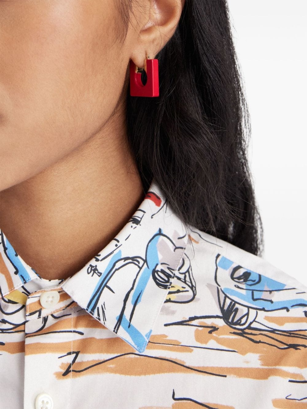 ピアス JACQUEMUS 'Les Boucles Rond Carre' earrings Jacquemus Les Boucles Rond Carre Earrings | Neiman Marcus