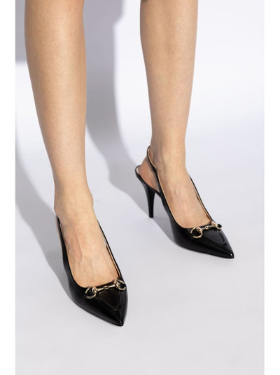 GUCCI 100mm slingback pumps outlook