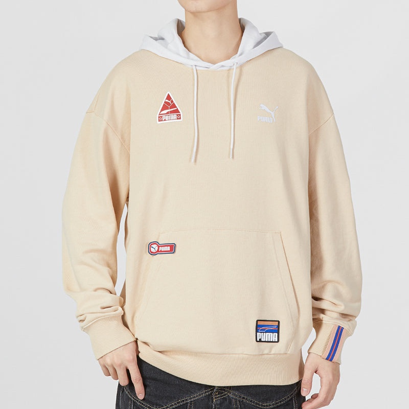 PUMA Team Badge Hoodie 'Beige' 677377-67 - 3