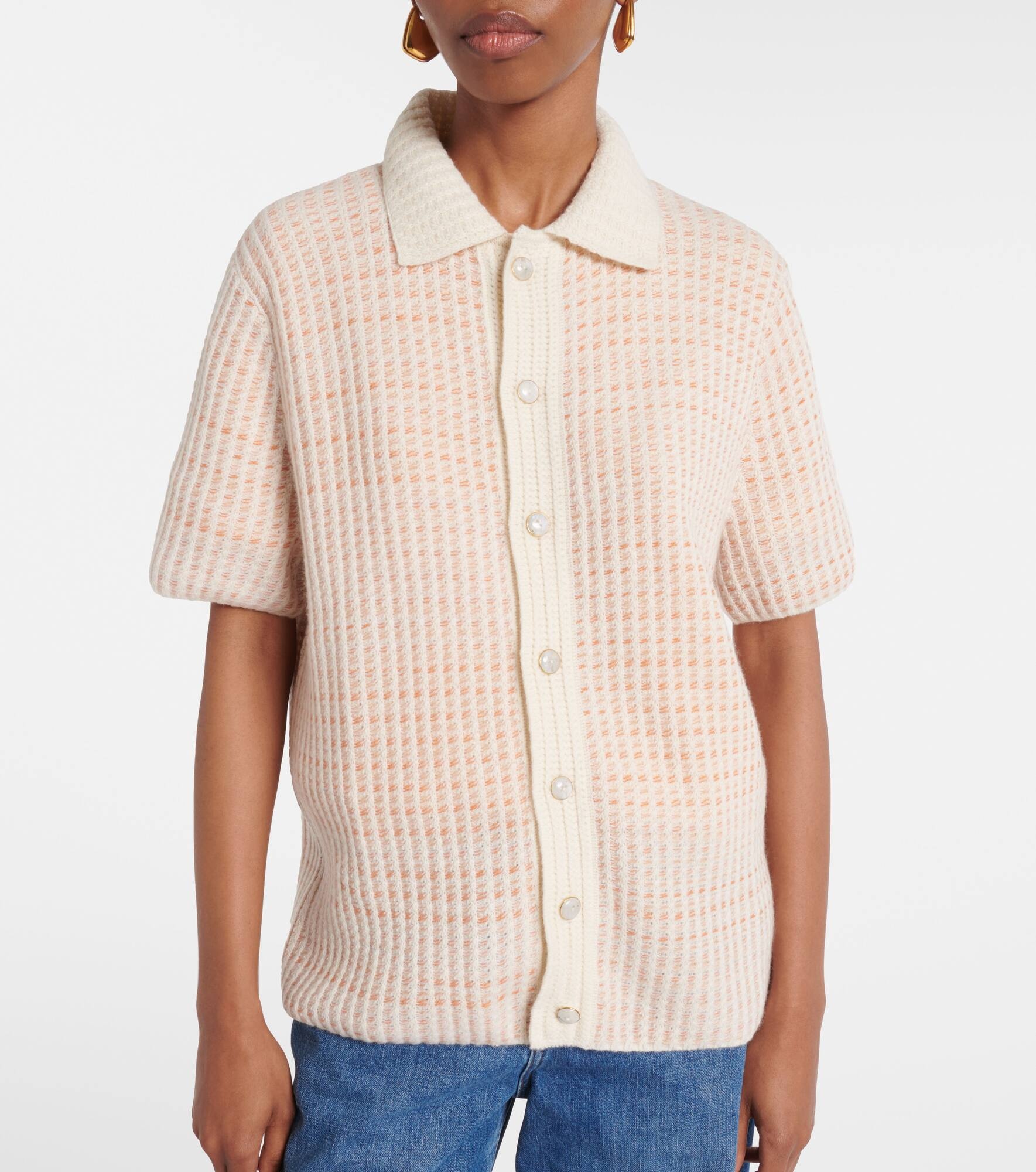 Noble ribbed-knit cashmere shirt - 6