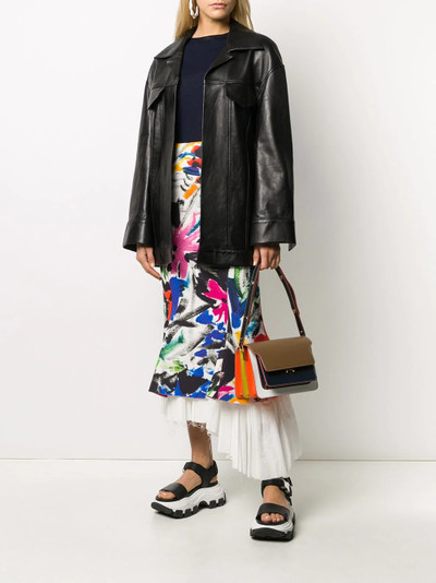 Marni open front leather coat outlook