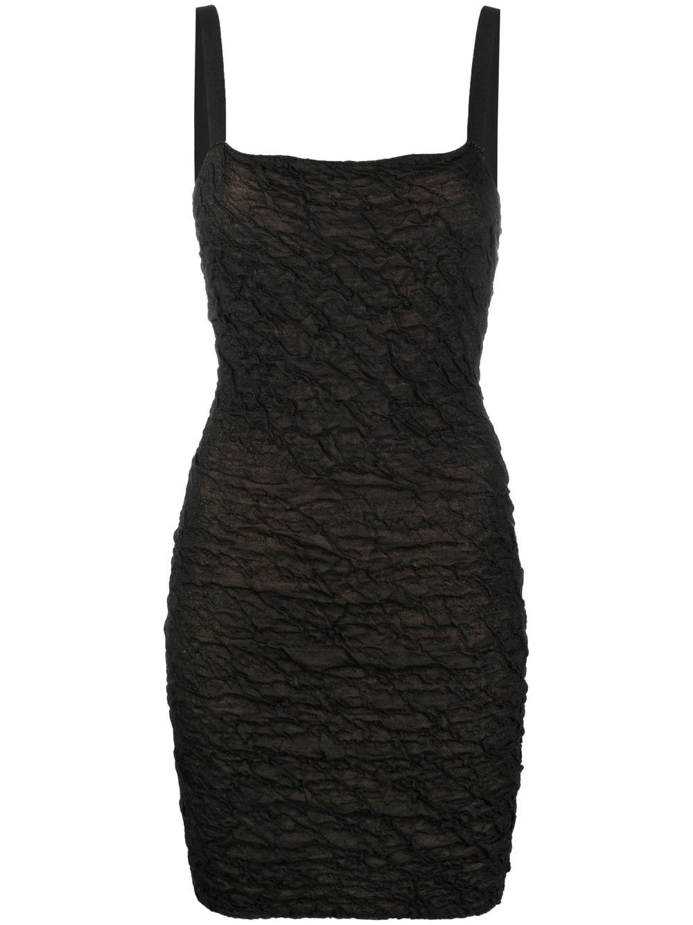 crinkled-effect mini dress - 1