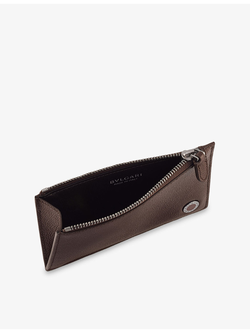 BVLGARI Bvlgari Bvlgari Zip Leather Card Holder outlook