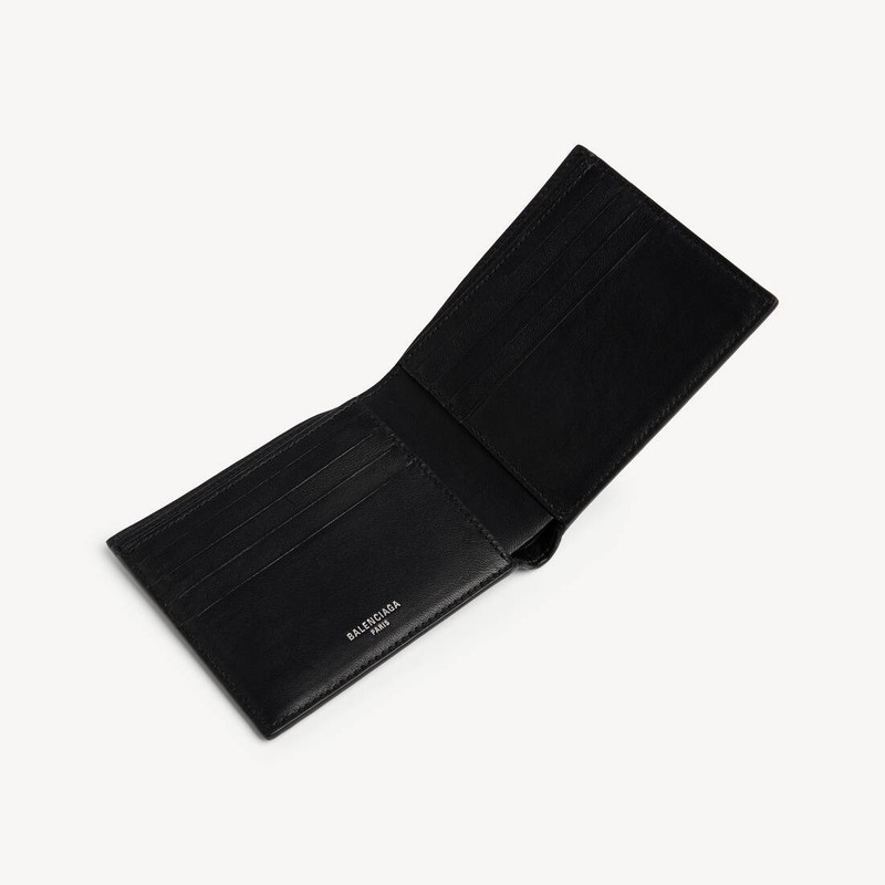 BALENCIAGA Men's Cash Square Folded Wallet in Black/multicolor outlook