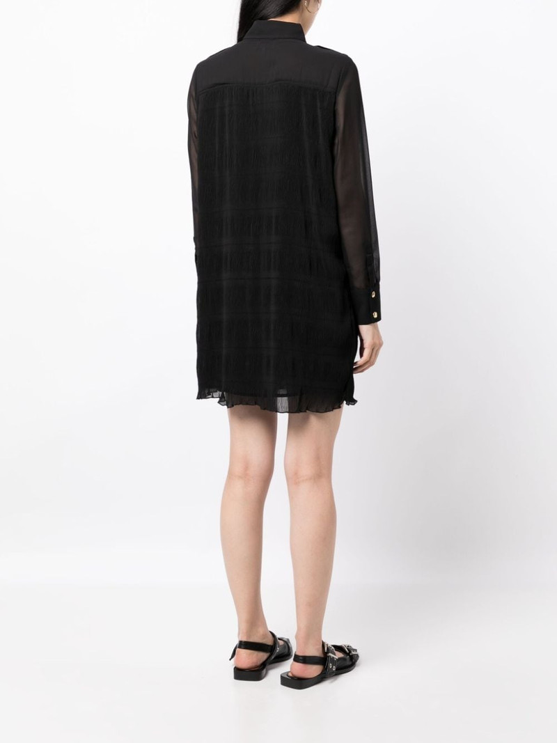 Georgette straight-point collar dress 4