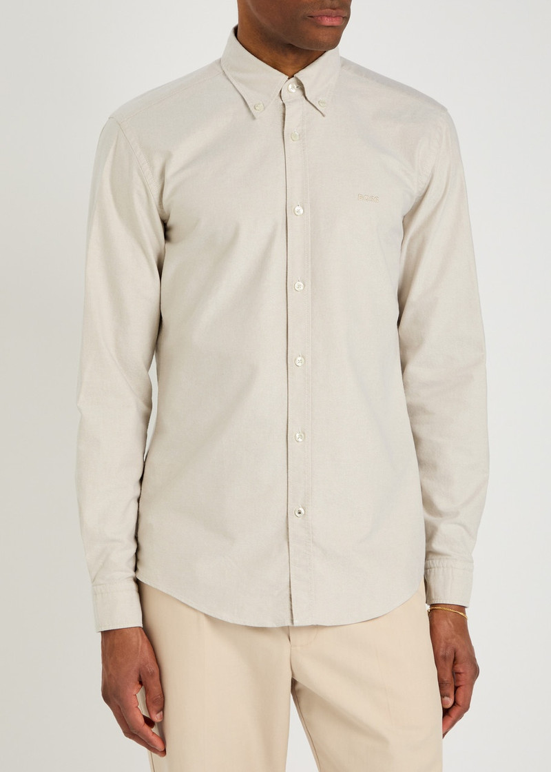 BOSS Boss Logo-embroidered Cotton Shirt outlook