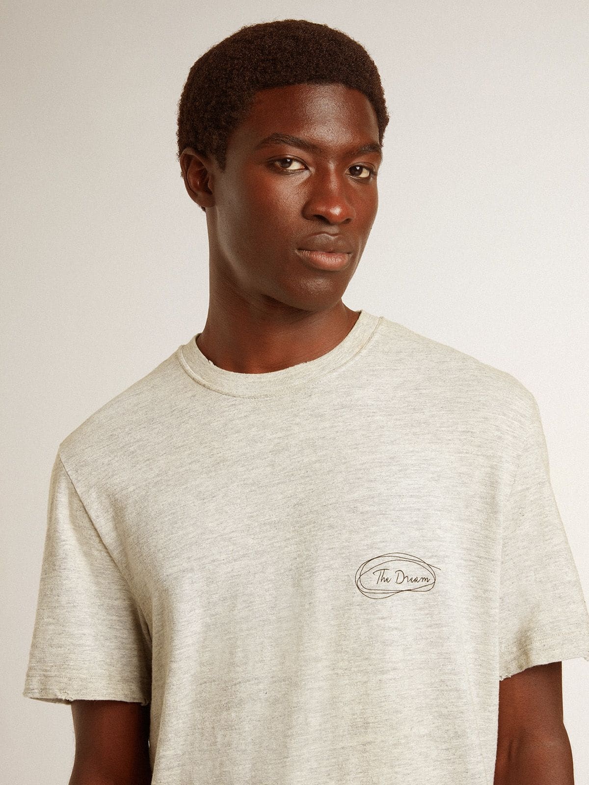 Men's gray T-shirt with black lettering - 5
