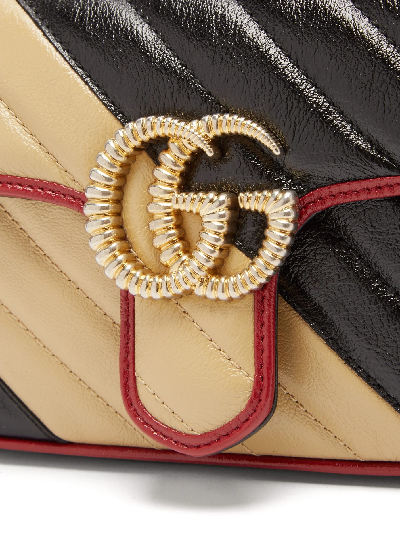 GG Marmont bi-colour leather cross-body bag - 6