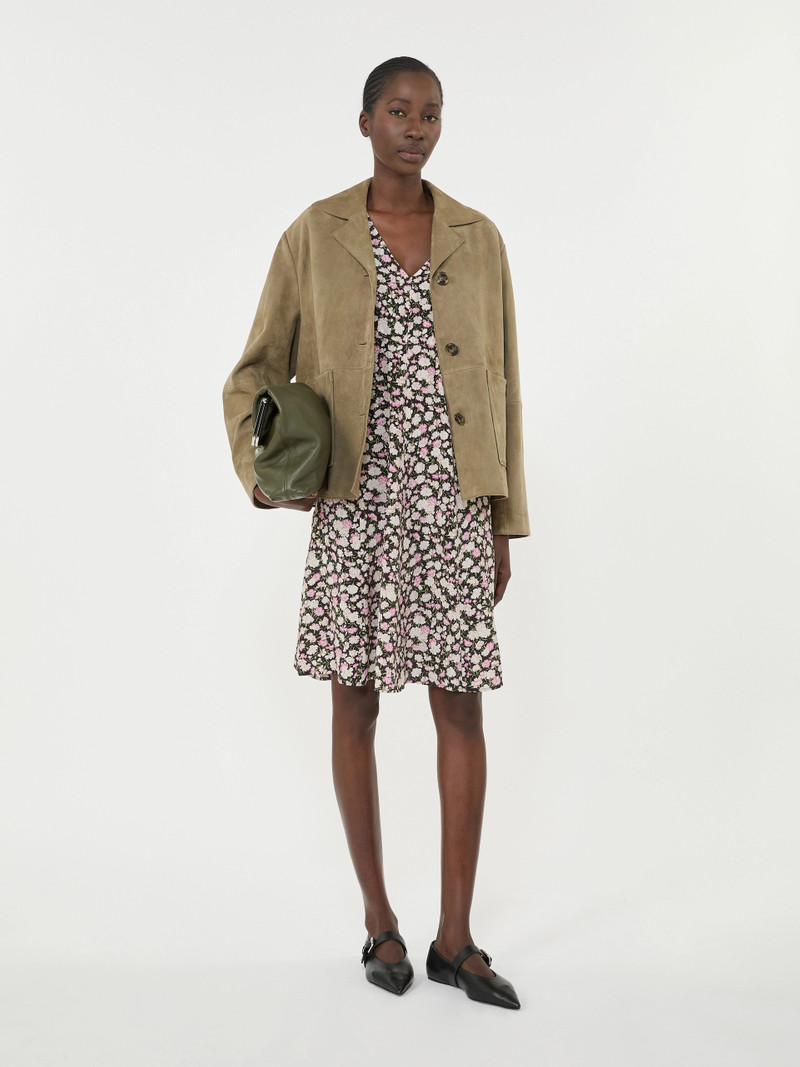 WEEKEND Max Mara Cropped suede jacket - MUD outlook