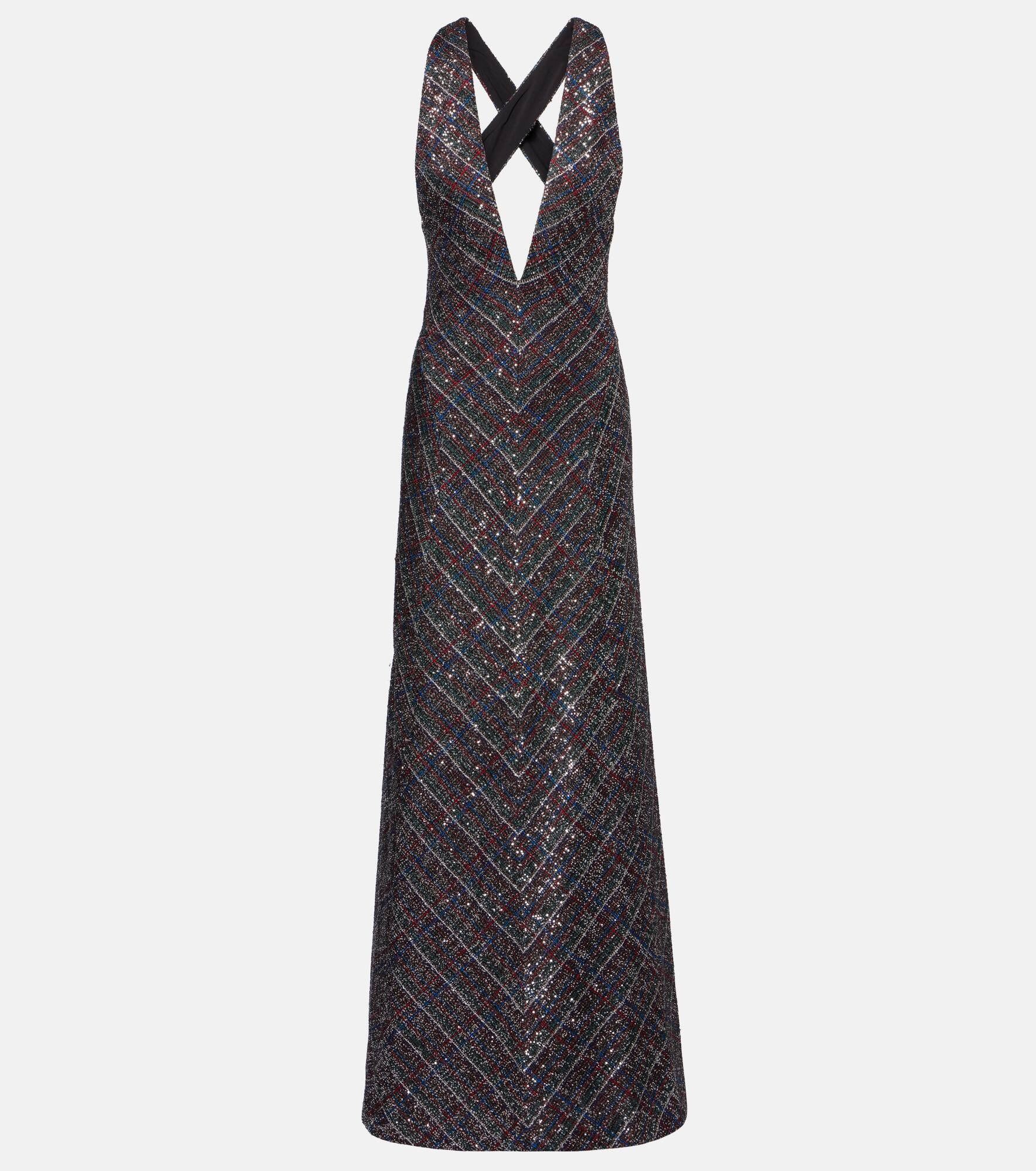 Sequined lamé maxi dress - 1