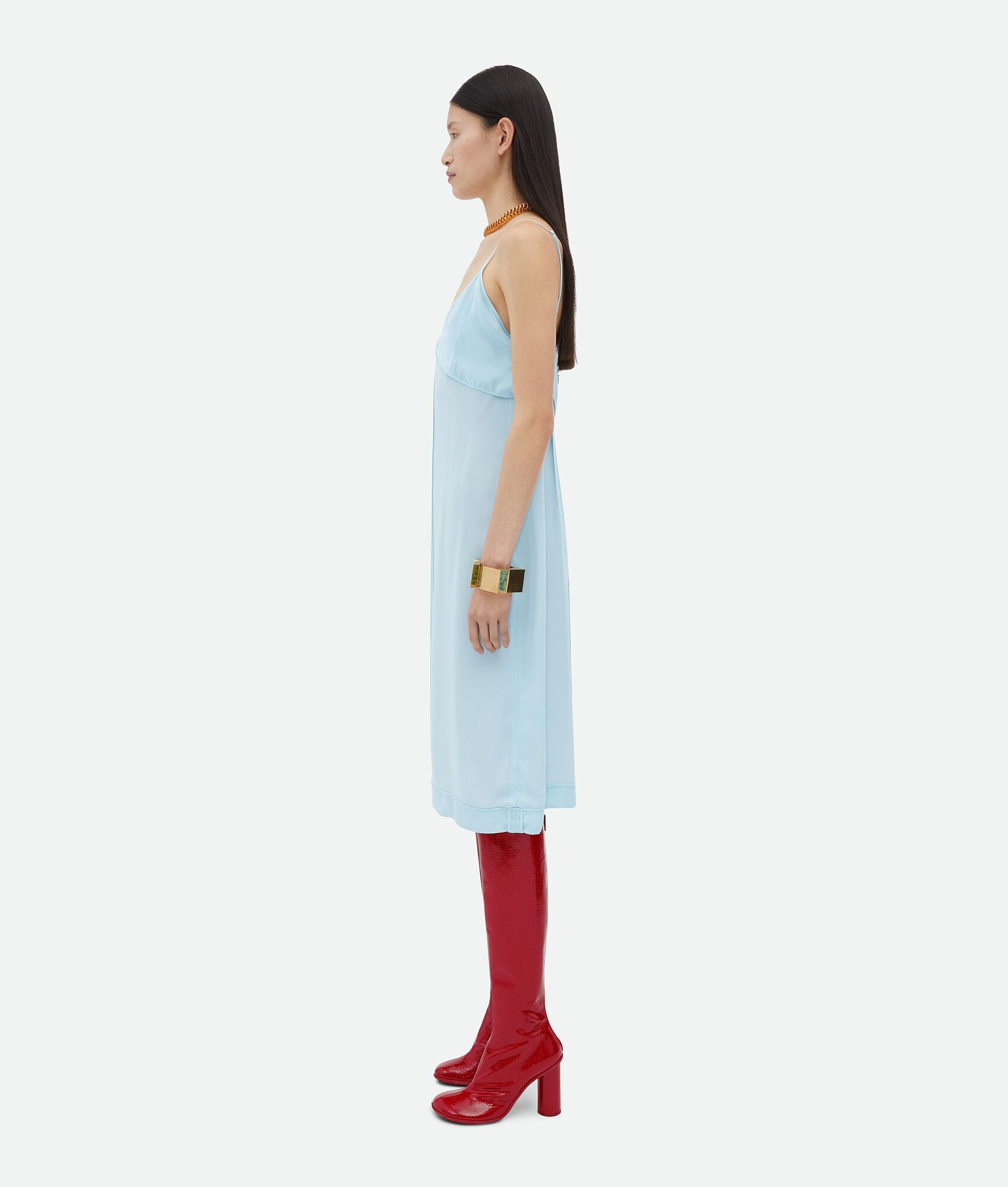Sheer Cupro Midi Dress - 2