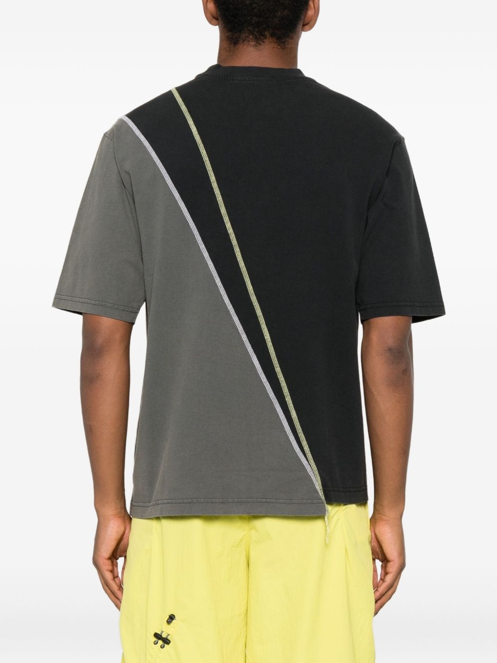 Spliced panelled T-shirt - 3