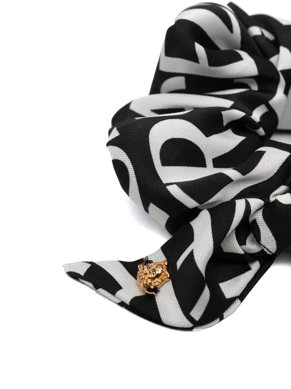 silk logo-print scrunchie - 2