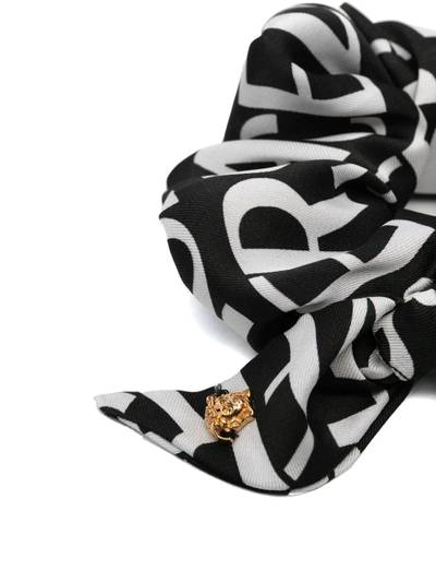 VERSACE silk logo-print scrunchie outlook