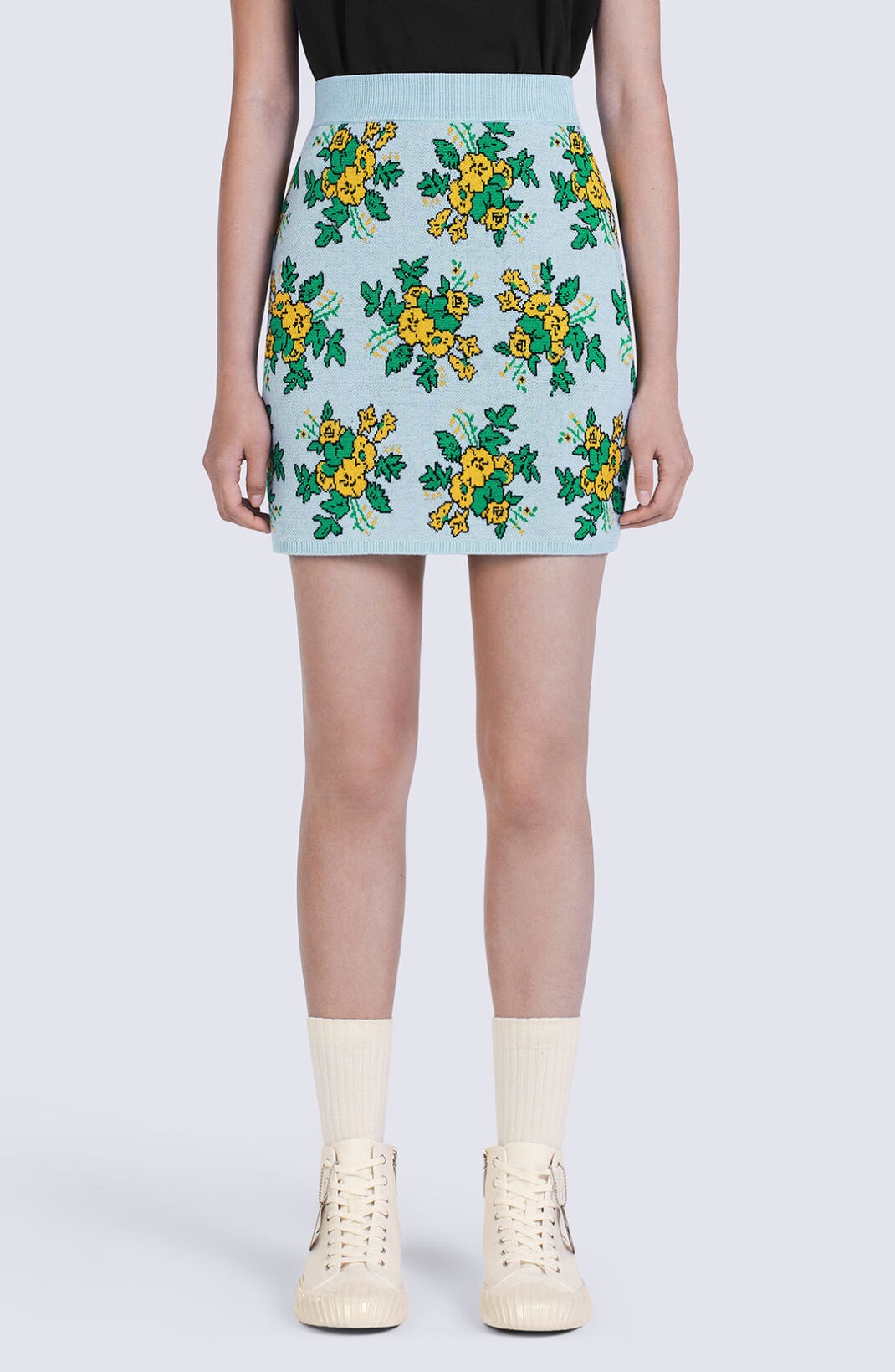 'Pop Bouquet' wool mini skirt - 4