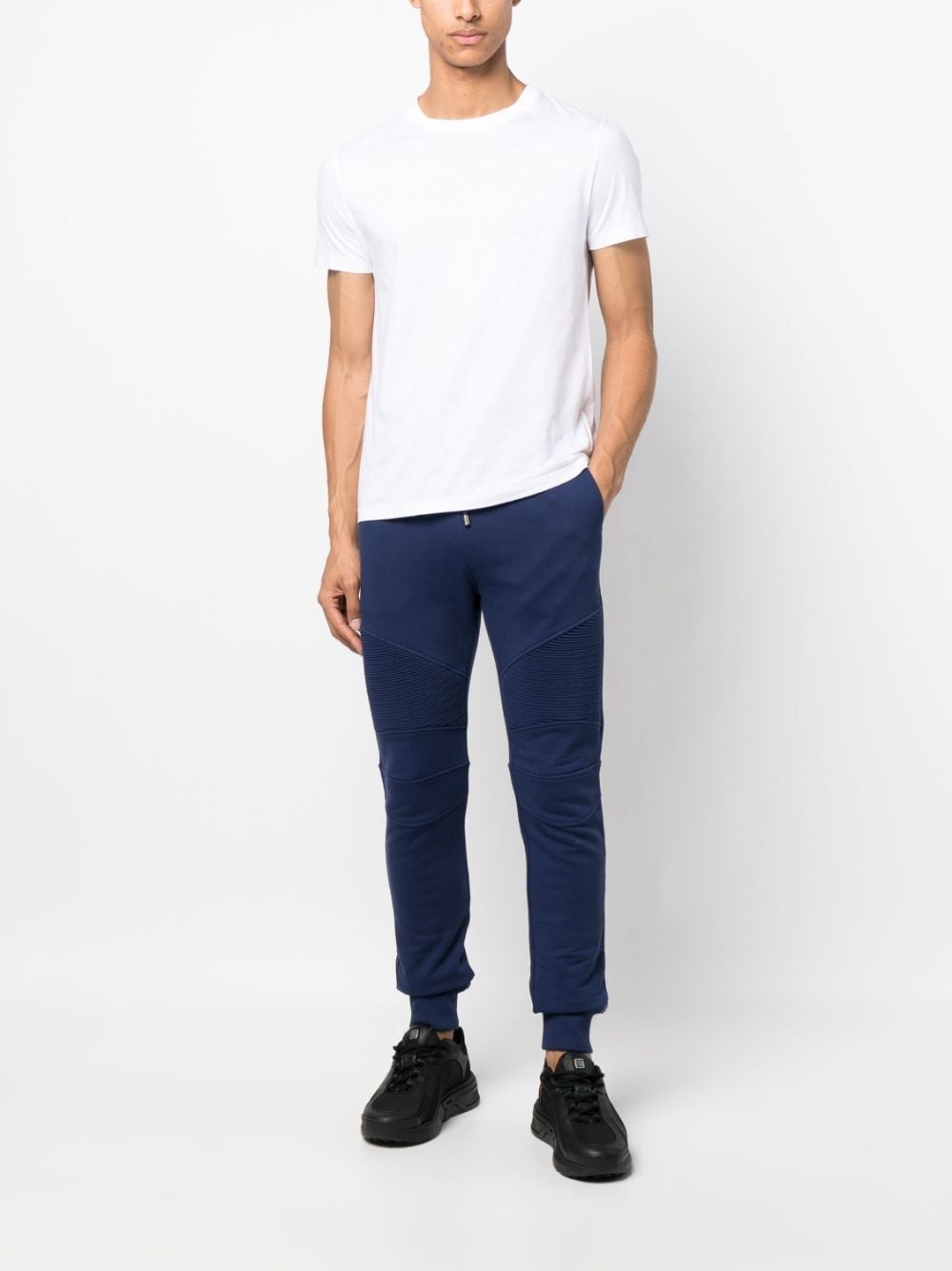 logo-print ribbed track pants - 2