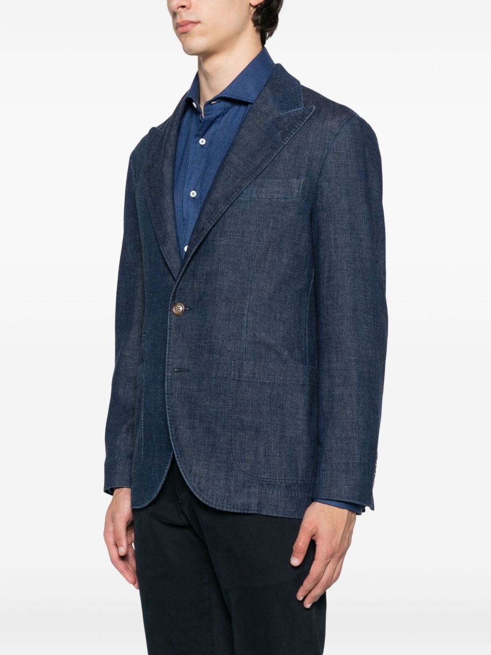 three-button patch-pocket blazer - 3