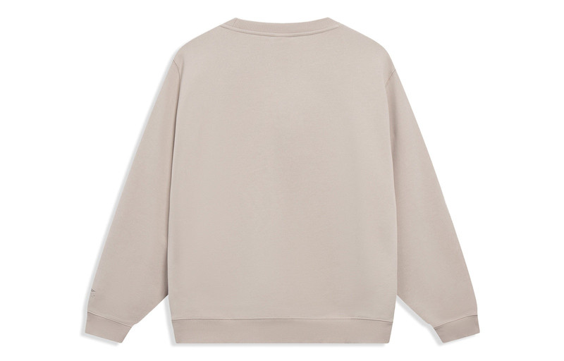 Li-Ning Li-Ning Lifestyle Cotton Crew Neck Sweatshirt 'Light Brown' AWDT073-2 outlook