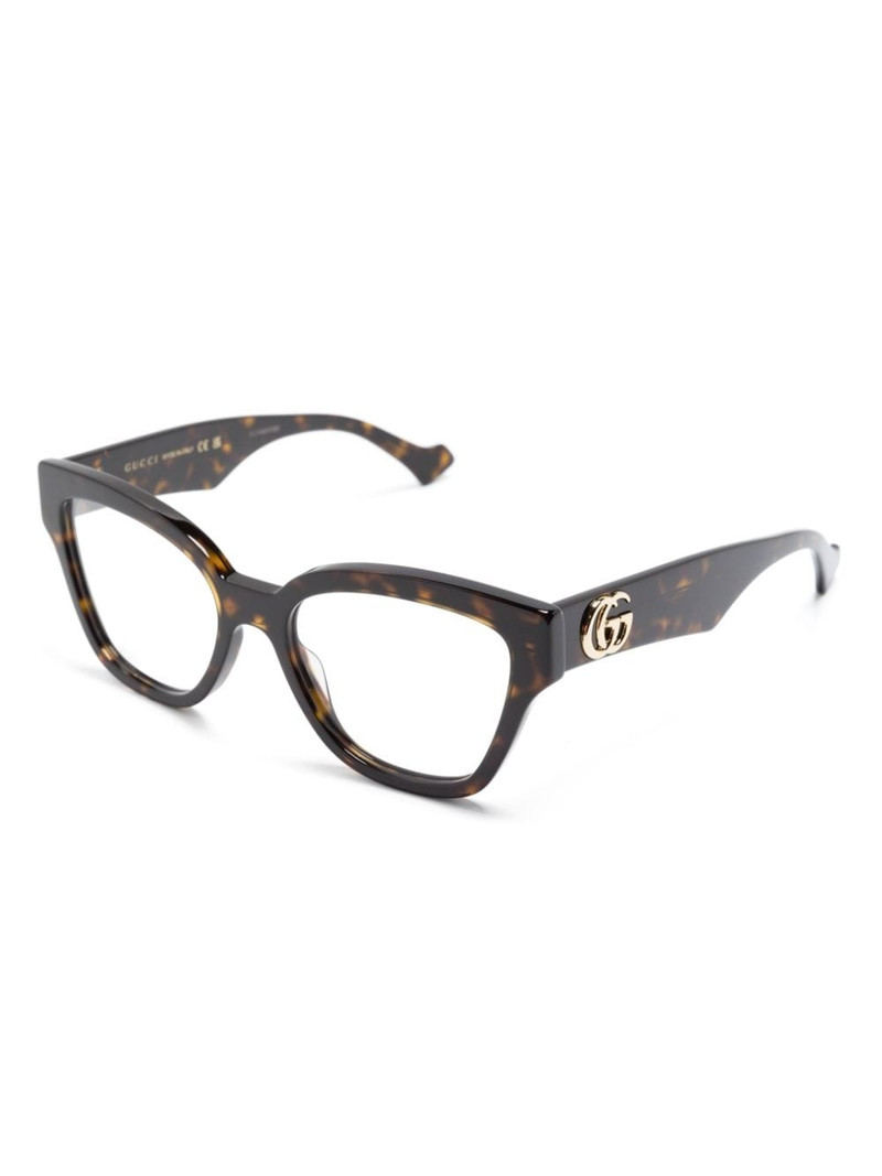 GUCCI tortoiseshell butterfly-frame glasses outlook