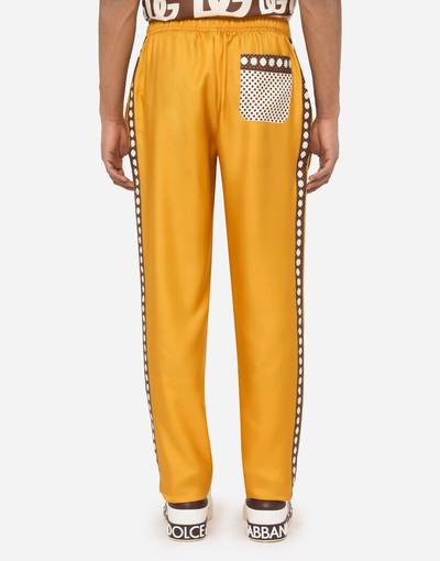 Dolce & Gabbana Silk jogging pants with DG logo print outlook