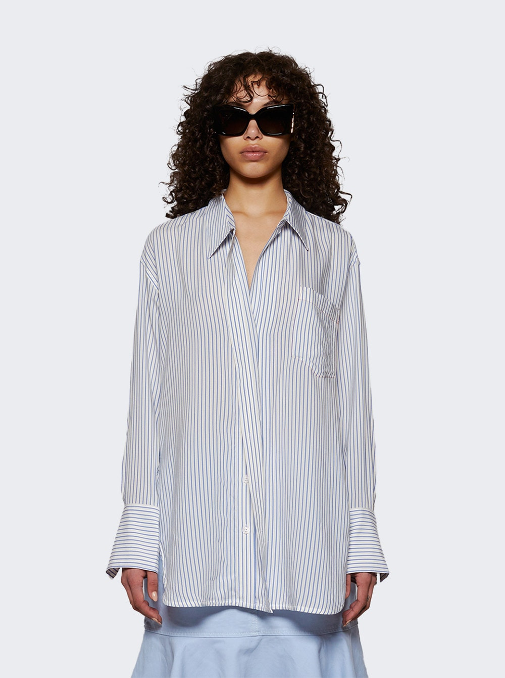 Wrap Tuck Detail Blouse White And Regatta - 3