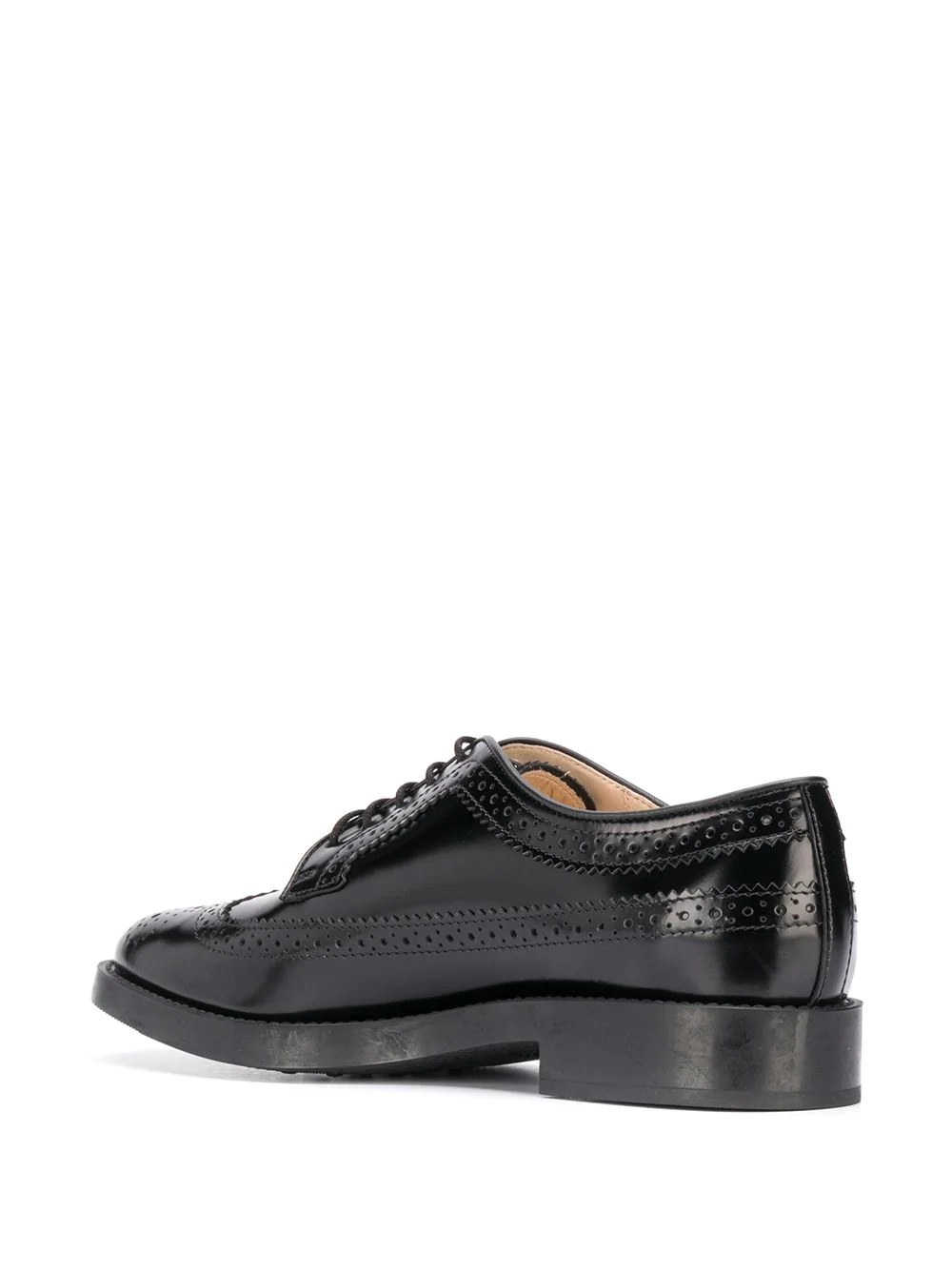 lace-up leather brogues - 3