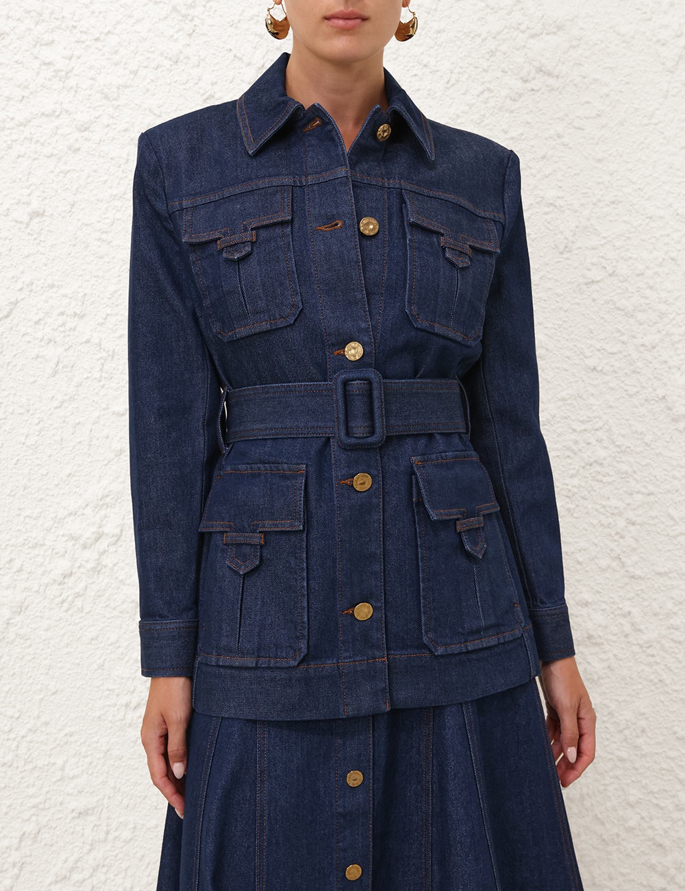 DENIM SAFARI JACKET - 2