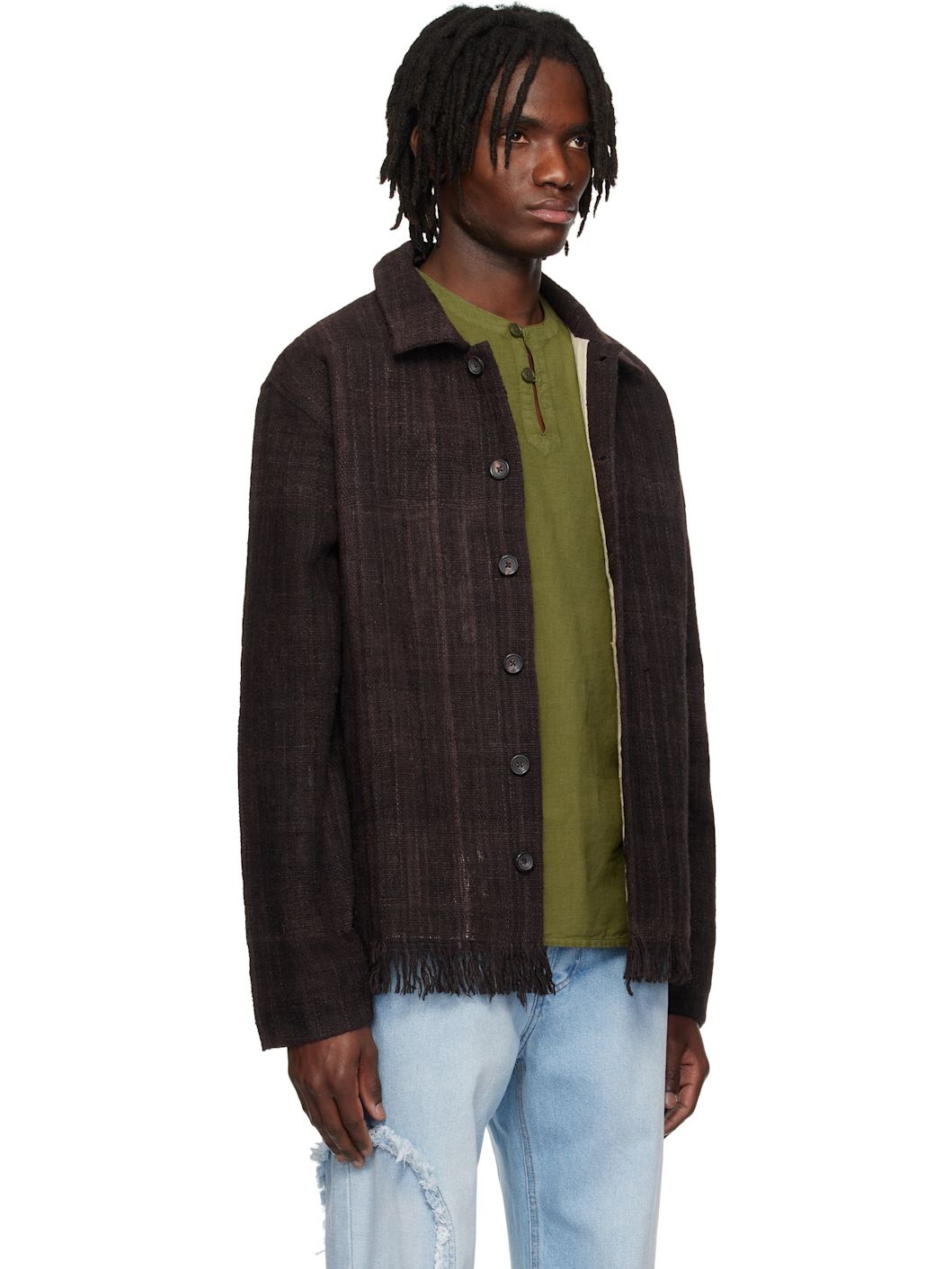 Brown Cropped Jacket - 2