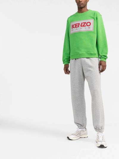 KENZO logo patch crew-neck sweatshirt outlook