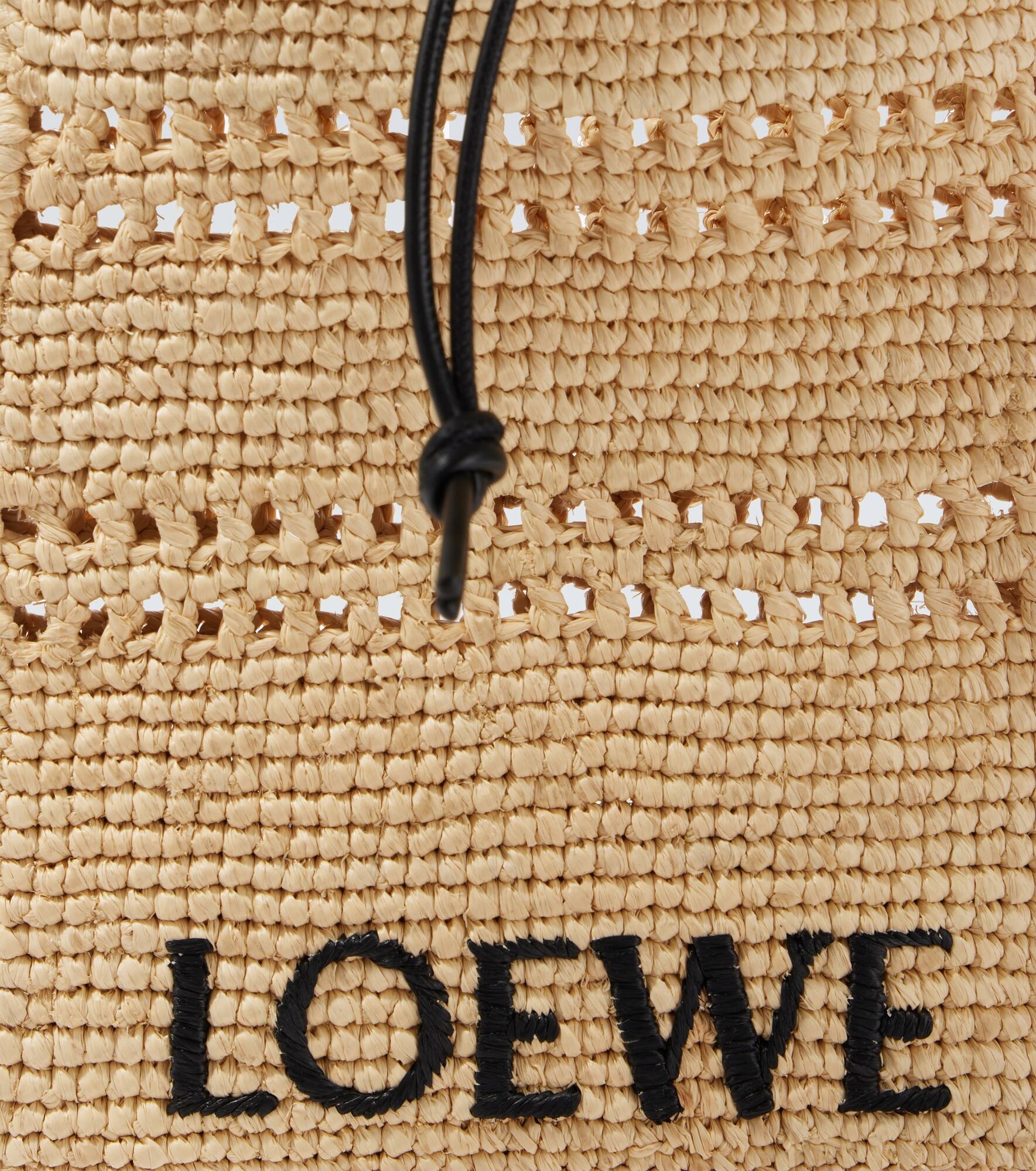 Paula's Ibiza logo raffia crossbody bag - 6