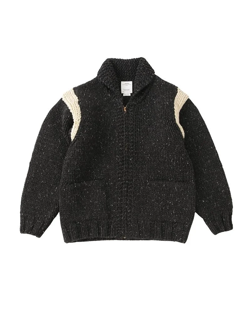 COWICHAN HAND KNIT BLACK - 1