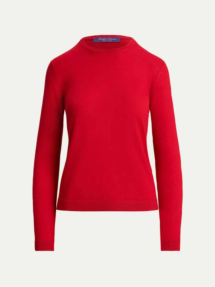 Cashmere Jersey Crewneck Sweater - 1