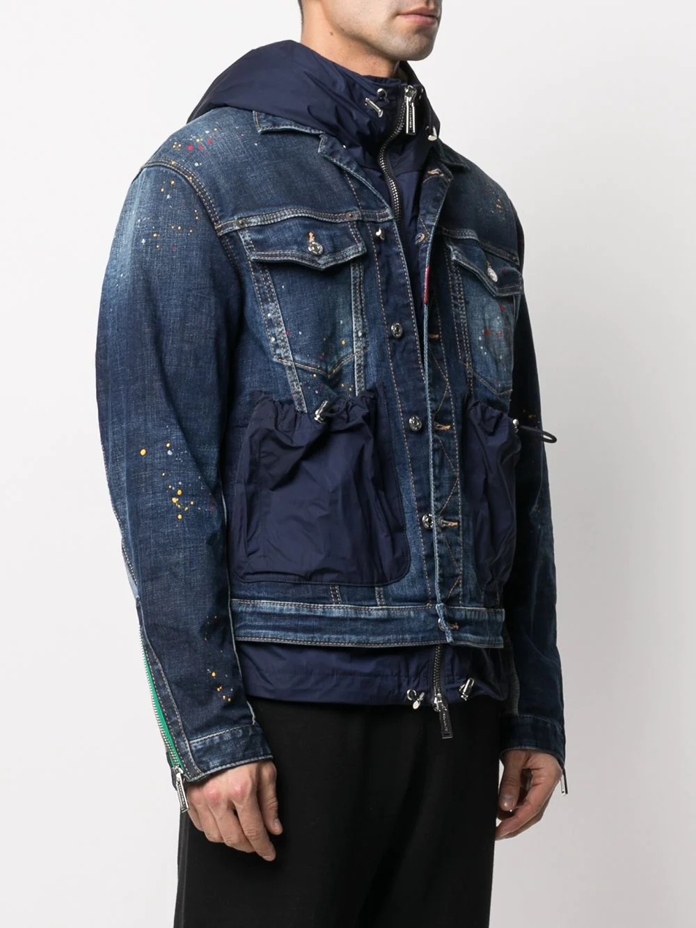 layer denim jacket - 3