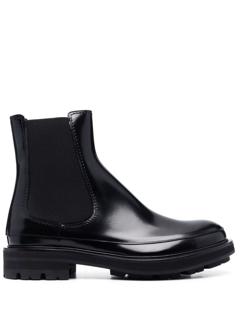 polished-finish ankle boots - 1