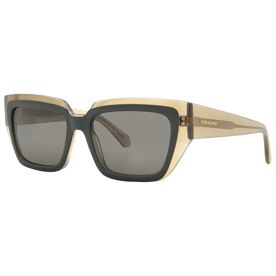 Ferragamo Green Square Ladies Sunglasses SF2002S 327 55 - 2