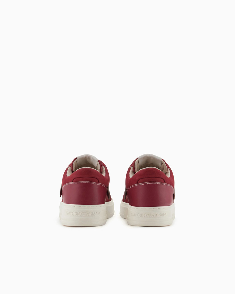 EMPORIO ARMANI NUBUCK AND VACHETTA SNEAKERS outlook