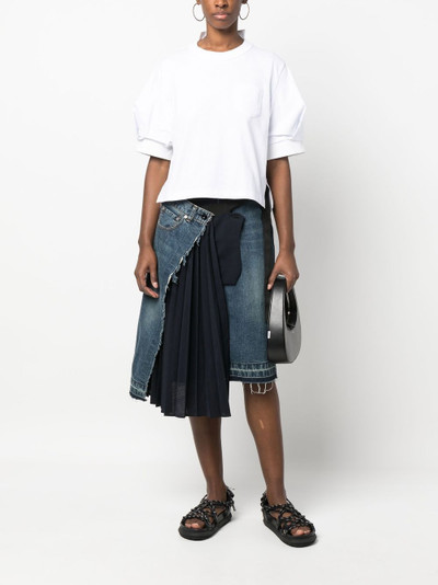 sacai short-sleeve cotton T-shirt outlook