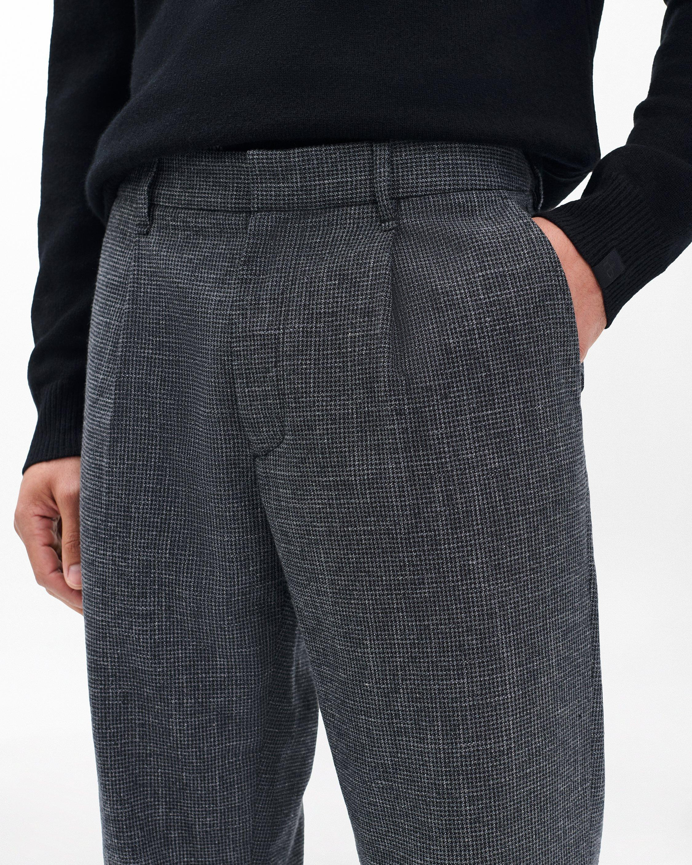 Evan Pleated Italian Houndstooth Trousers - 5