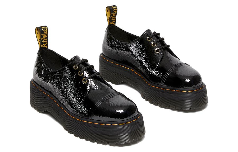 Dr. Martens 1461 Distressed Patent Leather Platform Shoes 'Black' 27716001 - 3
